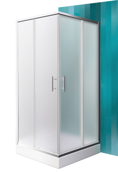 ORLANDO NEO - Čtvercový sprchový kout s dvoudílnými posuvnými dveřmi