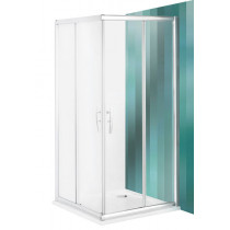 ROTH Čtvercový sprchový kout s dvoudílnými posuvnými dveřmi, PXS2/900, brillant satinato výška 1850 mm 